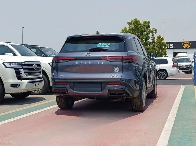 New Infiniti QX60 II, 3.5 l, 2023 in Dubai by SK Motors, Grey color. GCC Specs | AUTO.AE