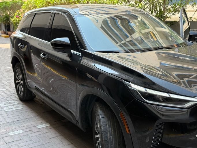 Used Infiniti QX60 II, 3.5 l, 2024 in Dubai, Black color. American Specs | AUTO.AE