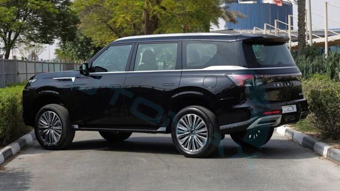 New Infiniti QX80 II, 3.5 l, 2025 in Dubai by Auto Max Group, Black color. GCC Specs | AUTO.AE