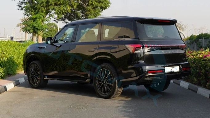 New Infiniti QX80 II, 3.5 l, 2025 in Dubai by Auto Max Group, Black color. GCC Specs | AUTO.AE