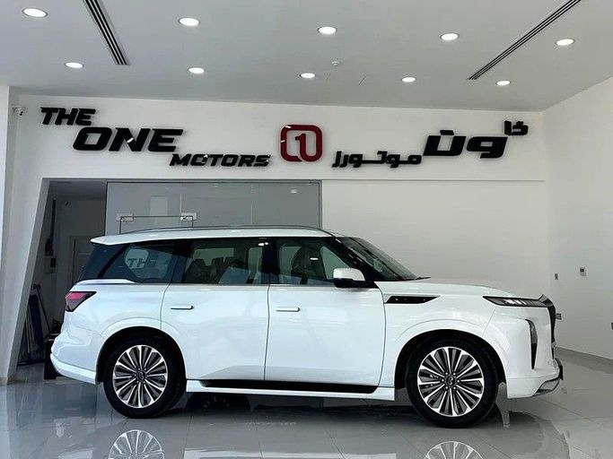 Новый Infiniti QX80 II, 3.5 л, 2025 в Дубае от The One Motors Белый цвет. GCC | AUTO.AE