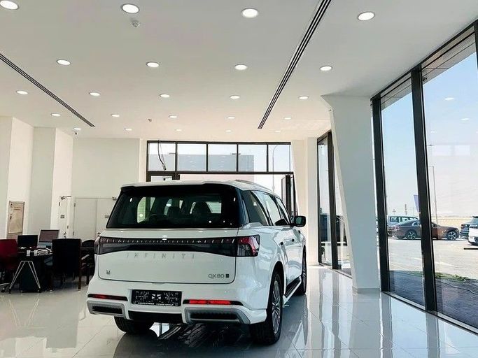 Новый Infiniti QX80 II, 3.5 л, 2025 в Дубае от The One Motors Белый цвет. GCC | AUTO.AE