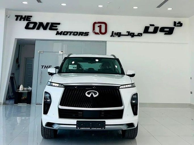 Новый Infiniti QX80 II, 3.5 л, 2025 в Дубае от The One Motors Белый цвет. GCC | AUTO.AE