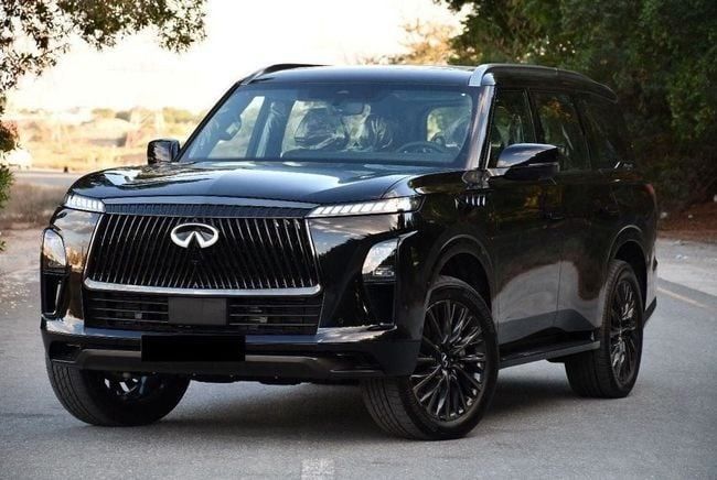 New Infiniti QX80 II, 3.5 l, 2025 in Dubai by AL REEM AUTO, Black color. GCC Specs | AUTO.AE