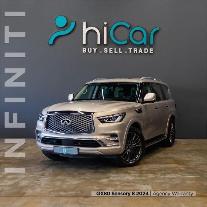 مستعملة Infiniti QX80 أنا فيس ليفت 3, 5.6 l, 2024 في في دبي من Hi Car Approved Pre-Owned Cars Showroom، اللون ذهبي. مواصفات الخليج | AUTO.AE