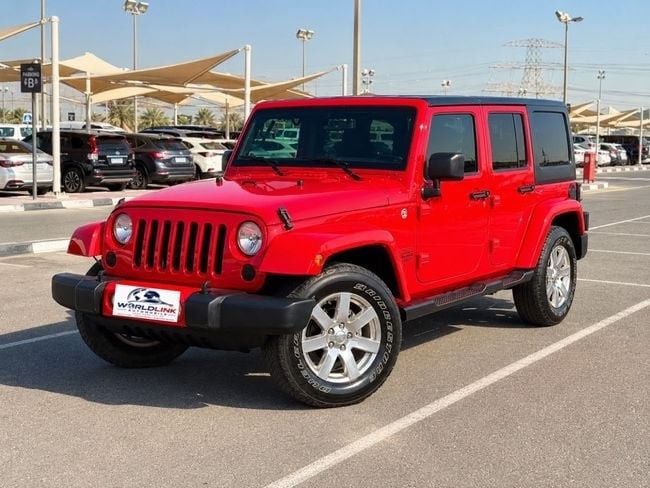 مستعملة Jeep Wrangler III (JK), 3.6 l, 2016 في في الإمارات, دبي من WORLDLINK AUTOMOBILE FZE، اللون أحمر. المواصفات الأمريكية | AUTO.AE | إعلان #277262
