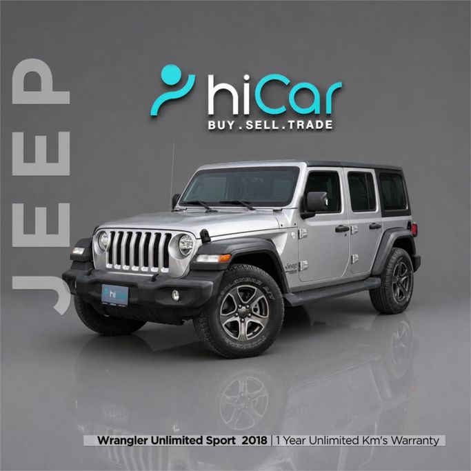 مستعملة Jeep Wrangler IV (JL), 3.6 l, 2018 في في الإمارات, دبي من Hi Car Approved Pre-Owned Cars Showroom، اللون فضي. مواصفات الخليج | AUTO.AE | إعلان #278833