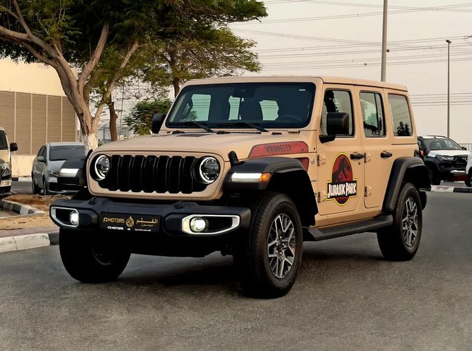 Used Jeep Wrangler IV (JL) Facelift, 2.0 l, 2024 in UAE, Dubai by Q Motors, Beige color. GCC Specs | AUTO.AE | Listing #282515