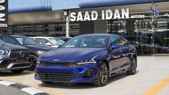 New Kia K5 III, 2.5 l, 2023 in Dubai by Saad Idan Motors, Blue color. GCC Specs | AUTO.AE