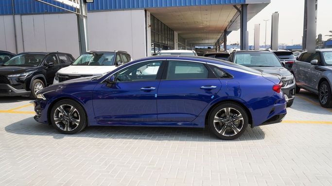 New Kia K5 III, 2.5 l, 2023 in Dubai by Saad Idan Motors, Blue color. GCC Specs | AUTO.AE