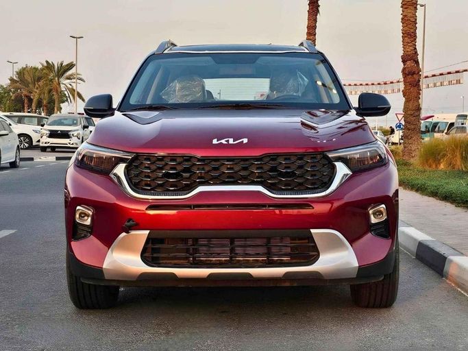 New Kia Sonet I, 1.5 l, 2023 in Dubai by SK Motors, Red color. GCC Specs | AUTO.AE