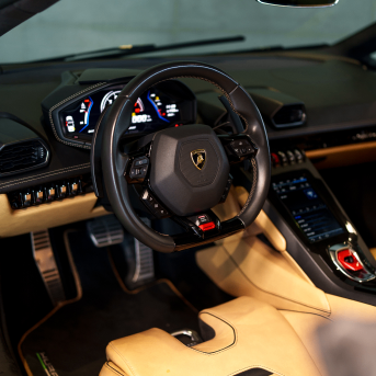 Lamborghini Huracán I, 2022 sport roadster for rent in Dubai by DEIZ, green color | AUTO.AE