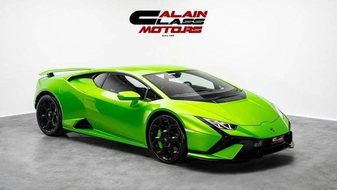 Used Lamborghini Huracán Tecnica I Facelift, 5.2 l, 2023 in Dubai by Al Ain Class Motors, Green color. GCC Specs | AUTO.AE