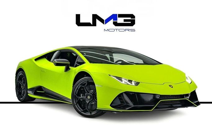 Used Lamborghini Huracán EVO I Facelift, 5.2 l, 2021 in Dubai by LMG Motors, Green color. Japanese Specs | AUTO.AE
