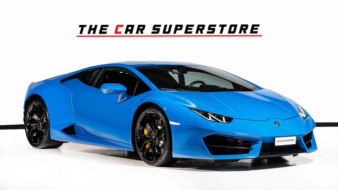 Подержанный Lamborghini Huracán I, 5.2 л, 2018 в Дубае от The Car Superstore Синий цвет. Европейская | AUTO.AE