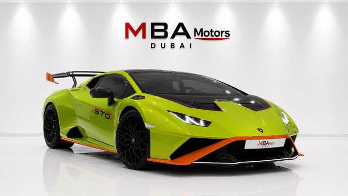 Used Lamborghini Huracán STO I Facelift, 5.2 l, 2022 in UAE, Dubai by MBA Motors, Green color. European Specs | AUTO.AE | Listing #278390
