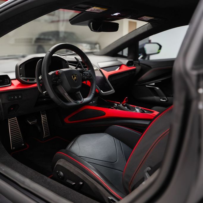 Lamborghini Revuelto, 2024 sport coupe for rent in Dubai by DEIZ, grey color | AUTO.AE