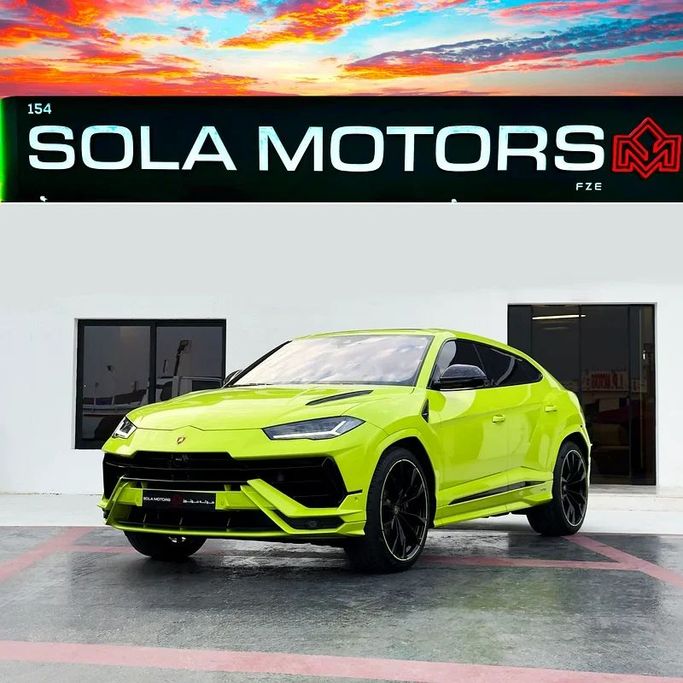 New Lamborghini Urus Performante I Facelift, 4.0 l, 2024 in Dubai by Sola Motors, Green color. European Specs | AUTO.AE