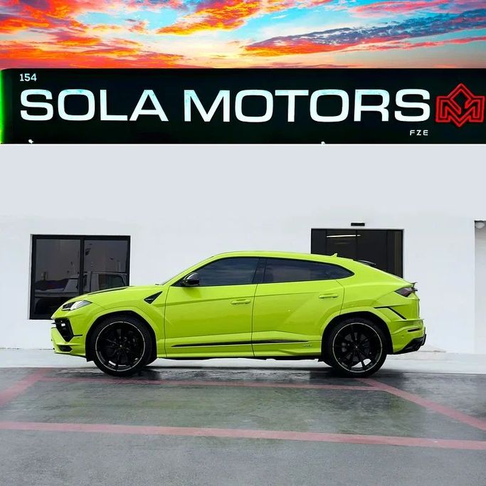 New Lamborghini Urus Performante I Facelift, 4.0 l, 2024 in Dubai by Sola Motors, Green color. European Specs | AUTO.AE
