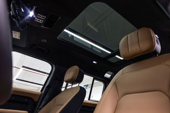Land Rover Defender 110 II, 2025 standard suv 5 dr. 110 for rent in Dubai by POF RENTAL, grey color | AUTO.AE