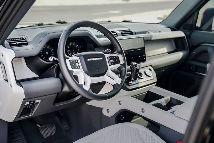 Land Rover Defender 90 II, 2025 standard suv 3 dr. 90 for rent in Dubai by ACR DXB, grey color | AUTO.AE