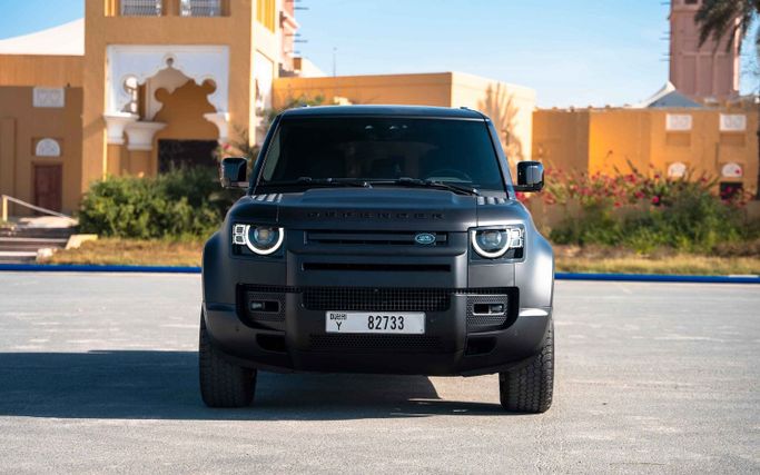Land Rover Defender 110 II, 2024 standard suv 5 dr. arctic trucks at35 for rent in Dubai by Car Lux 365 Car Rental, grey color | AUTO.AE