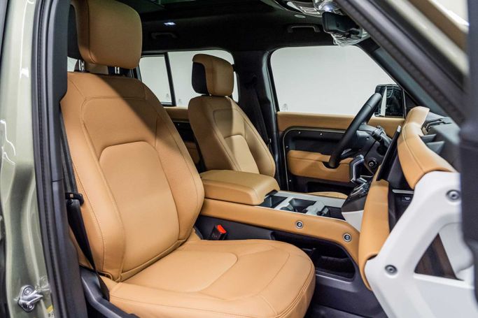 New Land Rover Defender 110 II, 3.0 l, 2025 in Dubai by PUPIL OF FATE MOTORS, Green color. GCC Specs | AUTO.AE