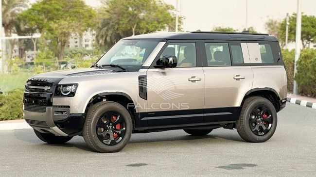 New Land Rover Defender 110 II, 3.0 l, 2023 in Dubai by Falcons GT Motors FZCO, Bronze color. European Specs | AUTO.AE