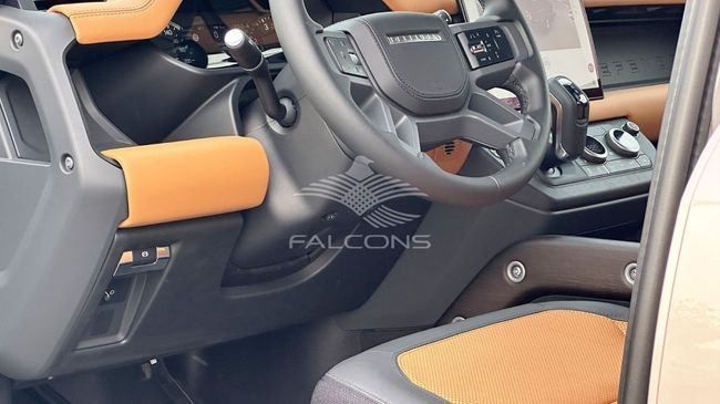 New Land Rover Defender 110 II, 3.0 l, 2023 in Dubai by Falcons GT Motors FZCO, Bronze color. European Specs | AUTO.AE