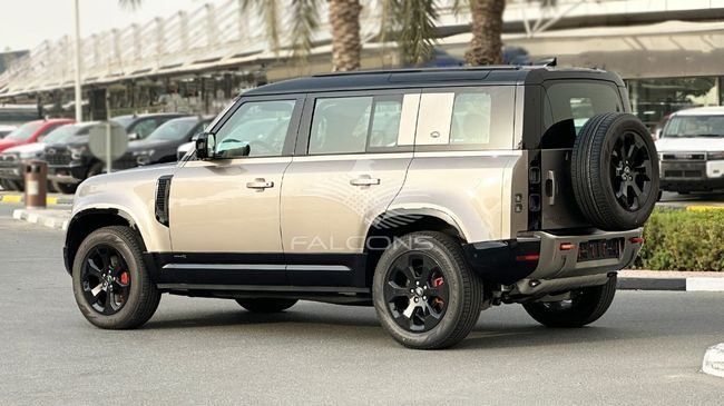 New Land Rover Defender 110 II, 3.0 l, 2023 in Dubai by Falcons GT Motors FZCO, Bronze color. European Specs | AUTO.AE
