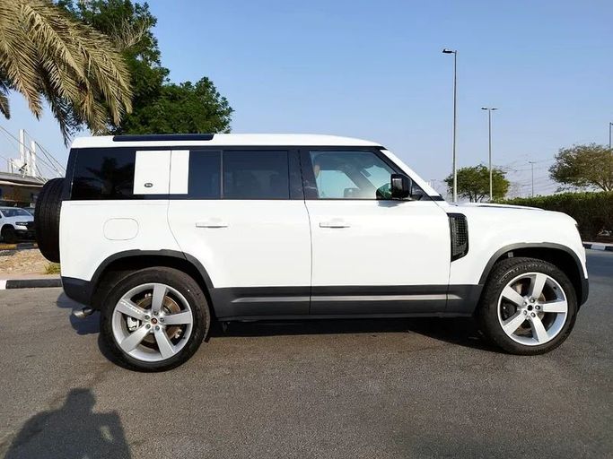 New Land Rover Defender 110 II, 5.0 l, 2023 in Dubai by Space Motors, White color. European Specs | AUTO.AE