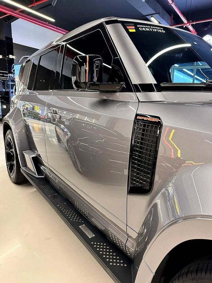 Used Land Rover Defender 110 II, 3.0 l, 2023 in Dubai by GE Motors, Grey color. European Specs | AUTO.AE