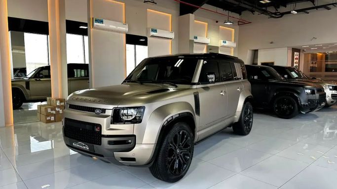 Used Land Rover Defender 110 II (L663), 5.0 l, 2025 in Dubai by Sultan Al Kutbi Motors, Golden color. Canadian Specs | AUTO.AE | Listing #260416