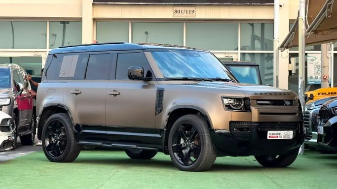 Used Land Rover Defender 110 II (L663), 3.0 l, 2022 in UAE, Dubai by Platform Used Cars, Brown color. American Specs | AUTO.AE | Listing #279982