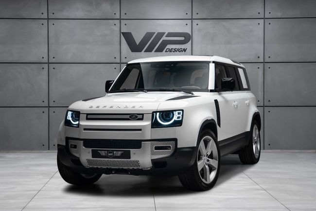 New ⁦Land Rover Defender 110 II (L663), 5.0 l, 2024⁩ in UAE, Dubai by VIP Design, White color. European Specs | AUTO.AE | Listing #287859