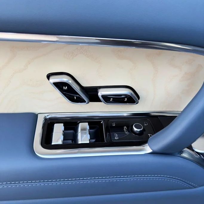 New Land Rover Range Rover P530 MHEV LONG V, 4.4 l, 2024 in Dubai by Sola Motors, Light Blue color. European Specs | AUTO.AE