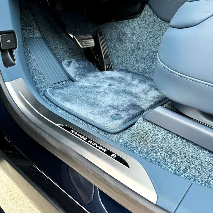 New Land Rover Range Rover P530 MHEV LONG V, 4.4 l, 2024 in Dubai by Sola Motors, Light Blue color. European Specs | AUTO.AE