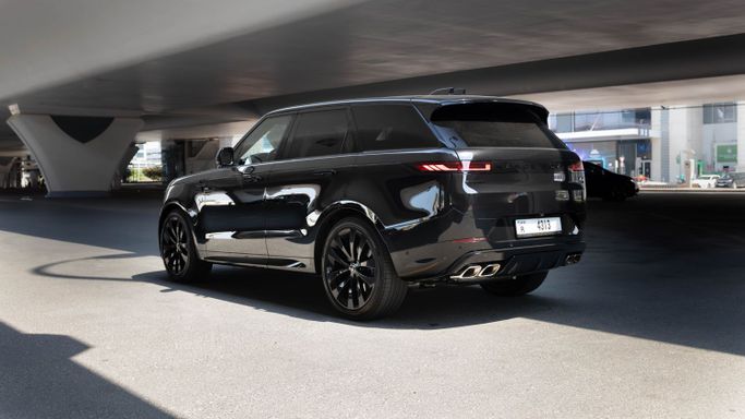 Land Rover Range Rover Sport P400 MHEV III, 2023 business suv 5 dr. for rent in Dubai by AVA car rental, black color | AUTO.AE