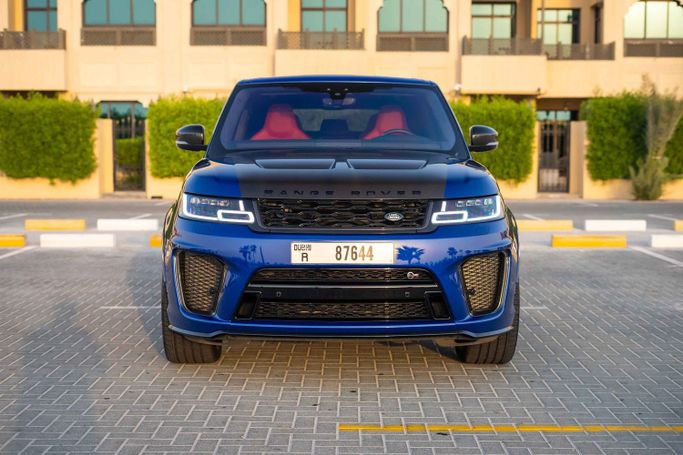 Land Rover Range Rover Sport SVR II Facelift, 2022 business suv 5 dr. for rent in Dubai by Car Lux 365 Car Rental, blue color | AUTO.AE