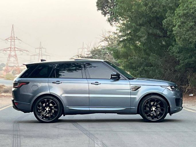 New Land Rover Range Rover Sport P380 II Facelift, 3.0 l, 2019 in Dubai by Perstige Motos (SHJ), Light Blue color. GCC Specs | AUTO.AE