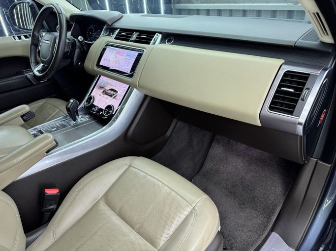 Used Land Rover Range Rover Sport P340 II Facelift, 3.0 l, 2019 in Dubai by Zeus Motors, Navy Blue color. GCC Specs | AUTO.AE