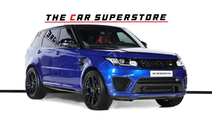 Подержанный Land Rover Range Rover Sport SVR II Рестайлинг, 5.0 л, 2017 в Дубае от The Car Superstore Синий цвет. GCC | AUTO.AE