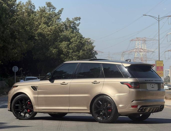 Used Land Rover Range Rover Sport SVR II Facelift, 5.0 l, 2021 in Dubai by Prestige Motos (SHJ), Golden color.  | AUTO.AE