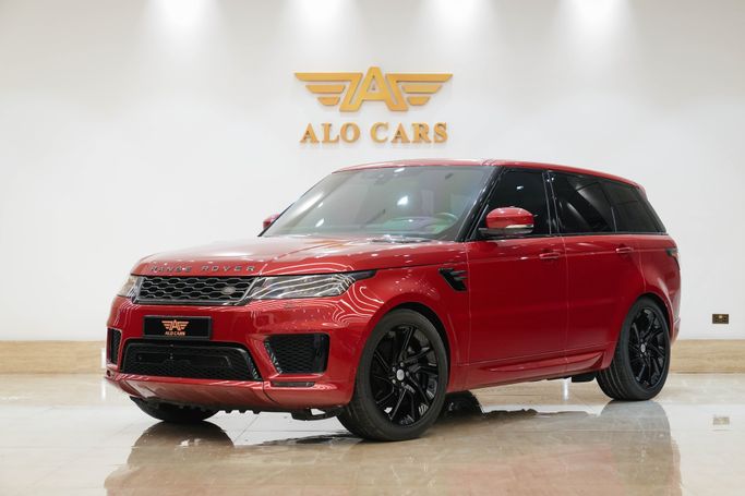 Used Land Rover Range Rover Sport P400 MHEV II Facelift, 3.0 l, 2019 in Dubai by ALO CARS USED CARS LLC, Red color. GCC Specs | AUTO.AE