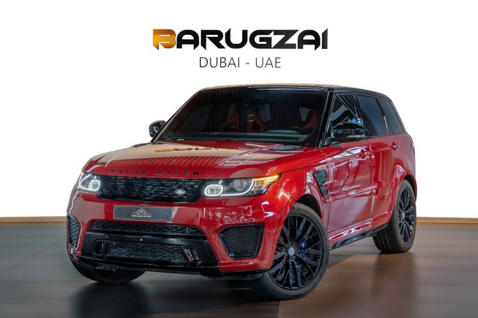 Подержанный Land Rover Range Rover Sport SVR II, 5.0 л, 2016 в Дубае от BARUGZAI MOTORS Красный цвет. GCC | AUTO.AE