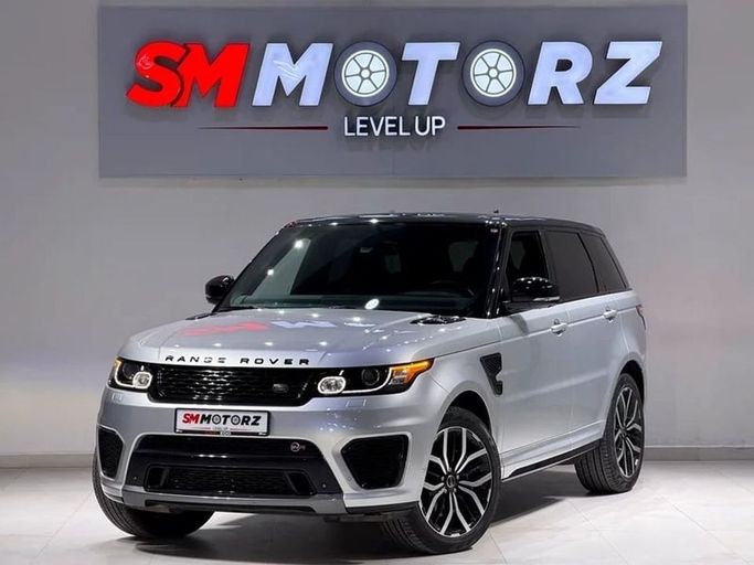 Подержанный Land Rover Range Rover Sport SVR II (L494), 5.0 л, 2016 в Дубае от SM MOTORZ Серебристый цвет. Американская | AUTO.AE | Объявление #247424