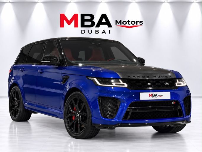 Подержанный ⁦Land Rover Range Rover Sport SVR Carbon Fiber Edition II (L494) Рестайлинг, 5.0 л, 2022⁩ в ОАЭ, Дубай от MBA Motors Синий цвет. Канадская | AUTO.AE | Объявление #288838