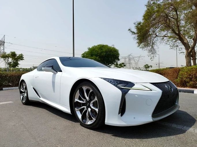 Used Lexus LC 500 I, 5.0 l, 2017 in Dubai by Space Motors, White color. GCC Specs | AUTO.AE
