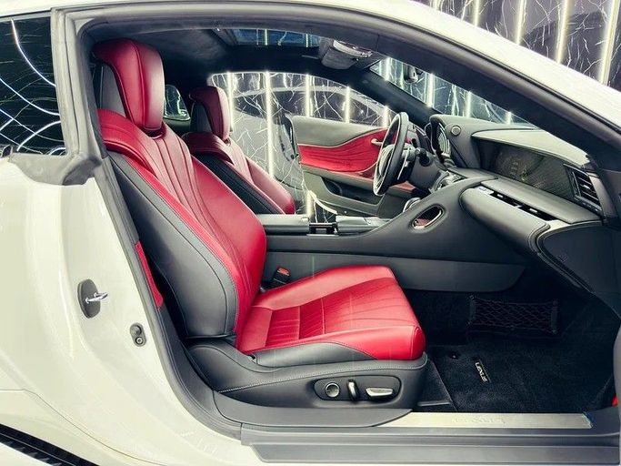 Used Lexus LC 500 I, 5.0 l, 2020 in Dubai by Zeus Motors, White color. GCC Specs | AUTO.AE