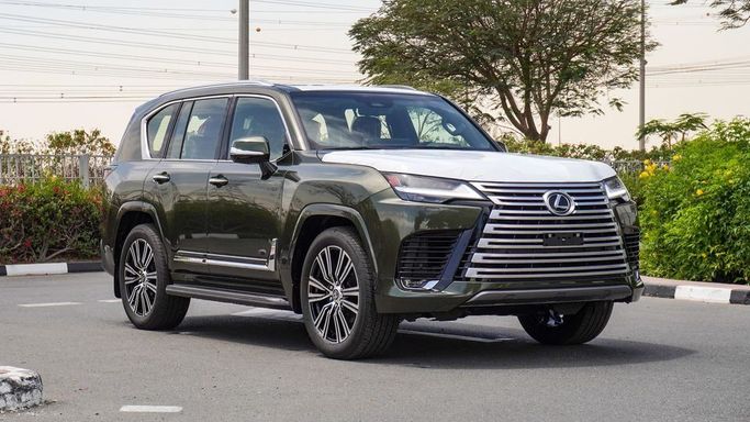 New Lexus LX 600 IV, 3.4 l, 2025 in Dubai by Najem Motors, Green color. GCC Specs | AUTO.AE